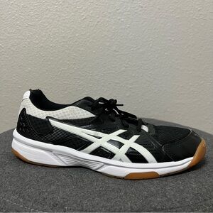 Asics Upcourt 3 Womens Shoes Size 10 Black White Volleyball Shoes Sneakers